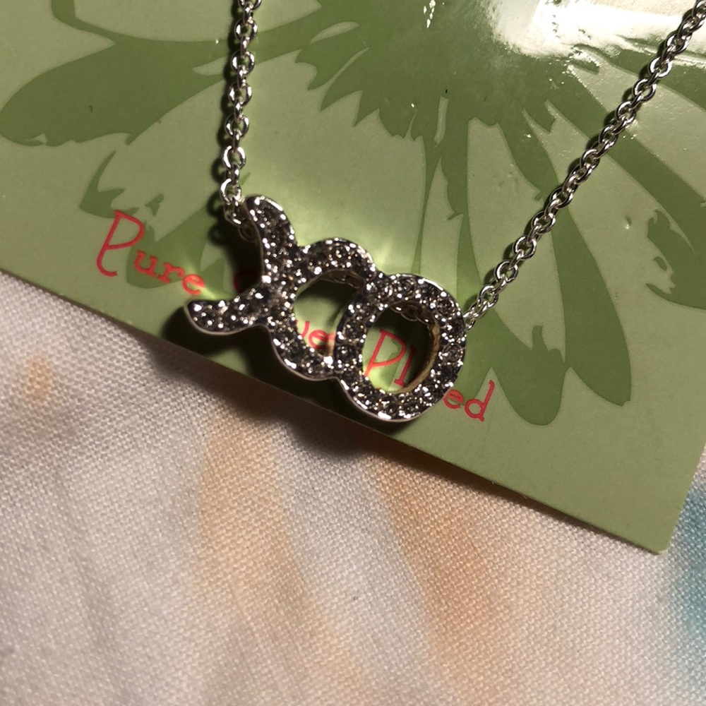 XO pure silver plated necklace